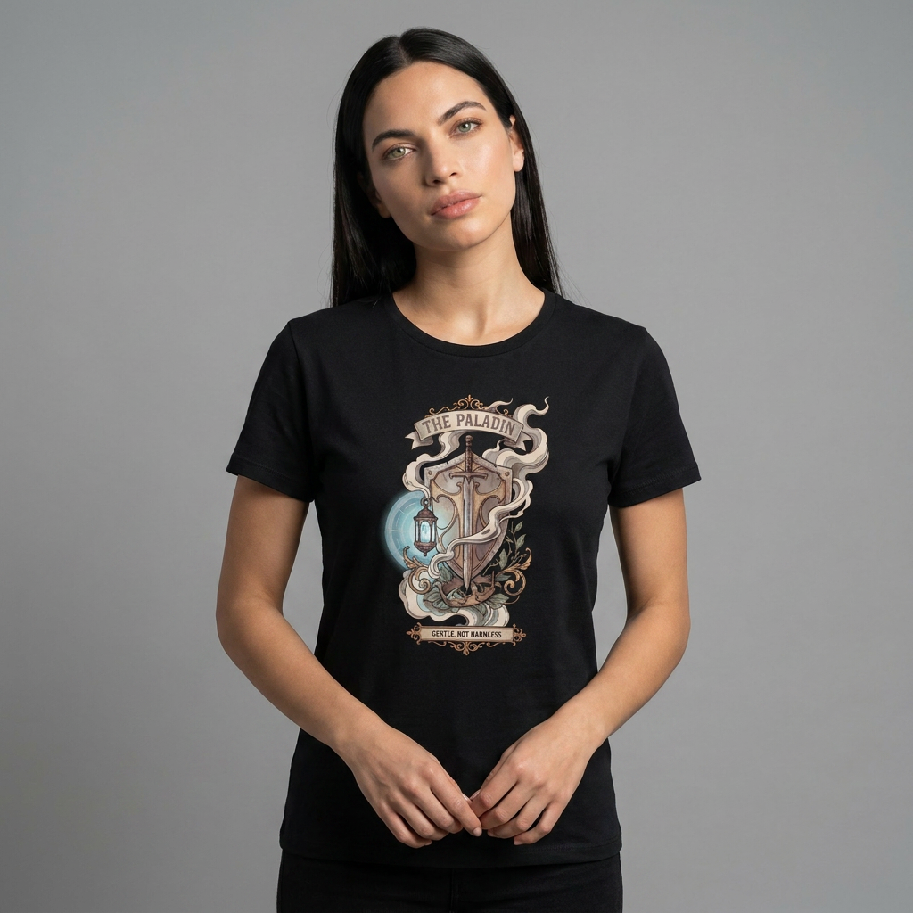 Modelo vestindo Cozy & Cursed - The Paladin