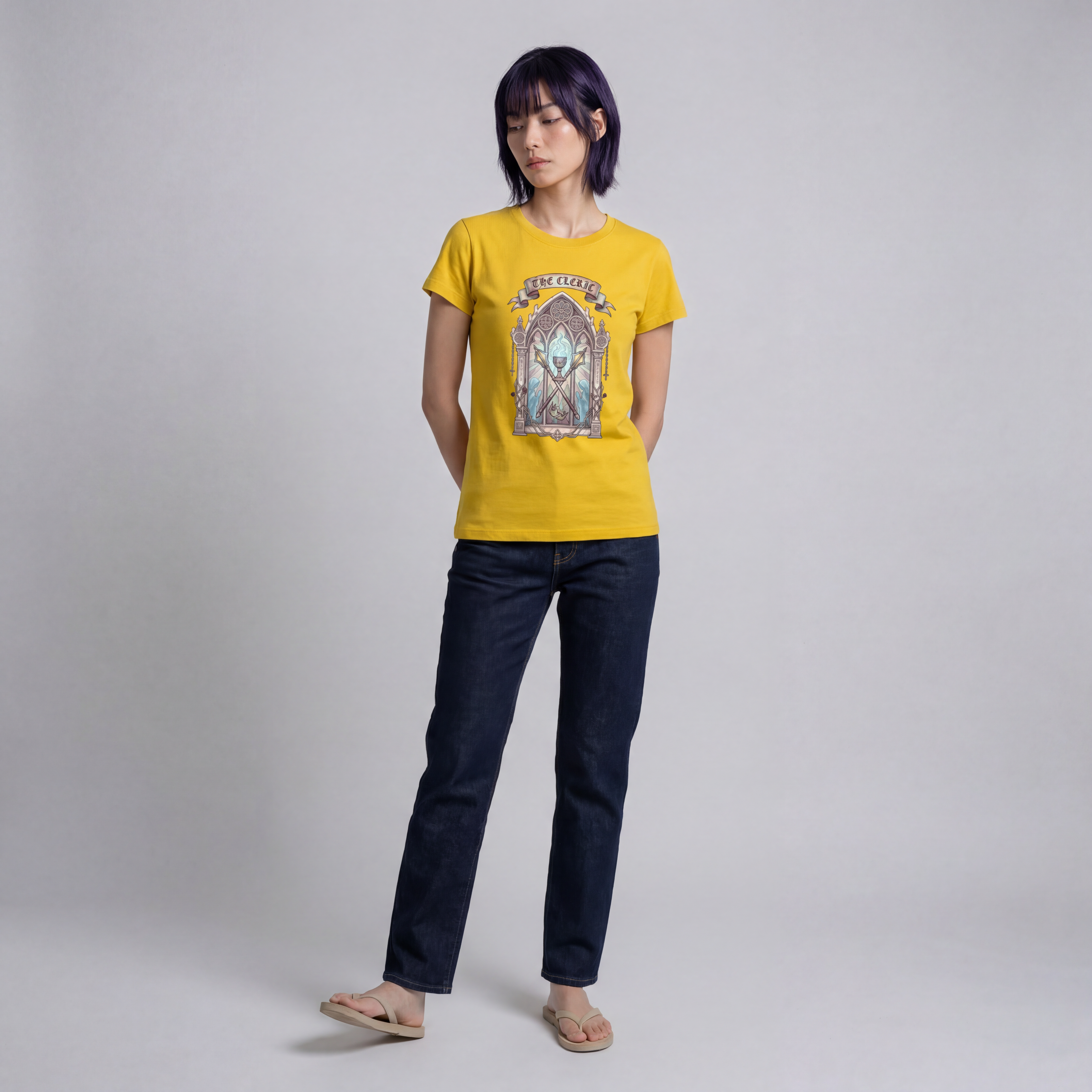 Modelo vestindo Cozy & Cursed - The Cleric