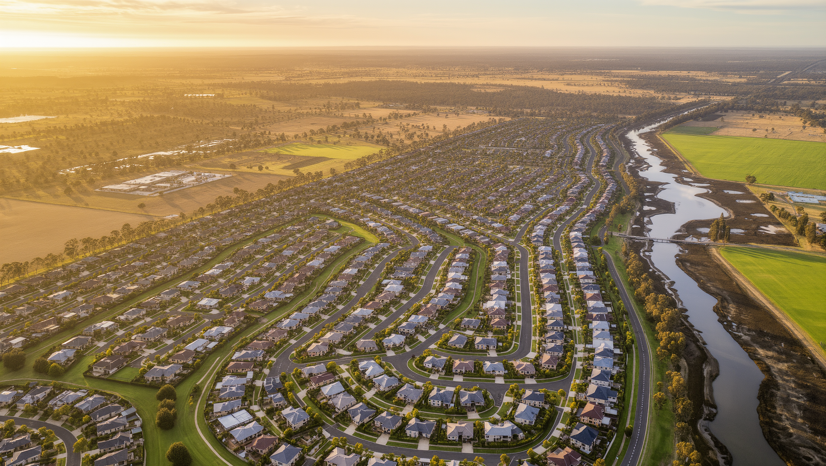 Aerial view of Paynes Road — artist's impression