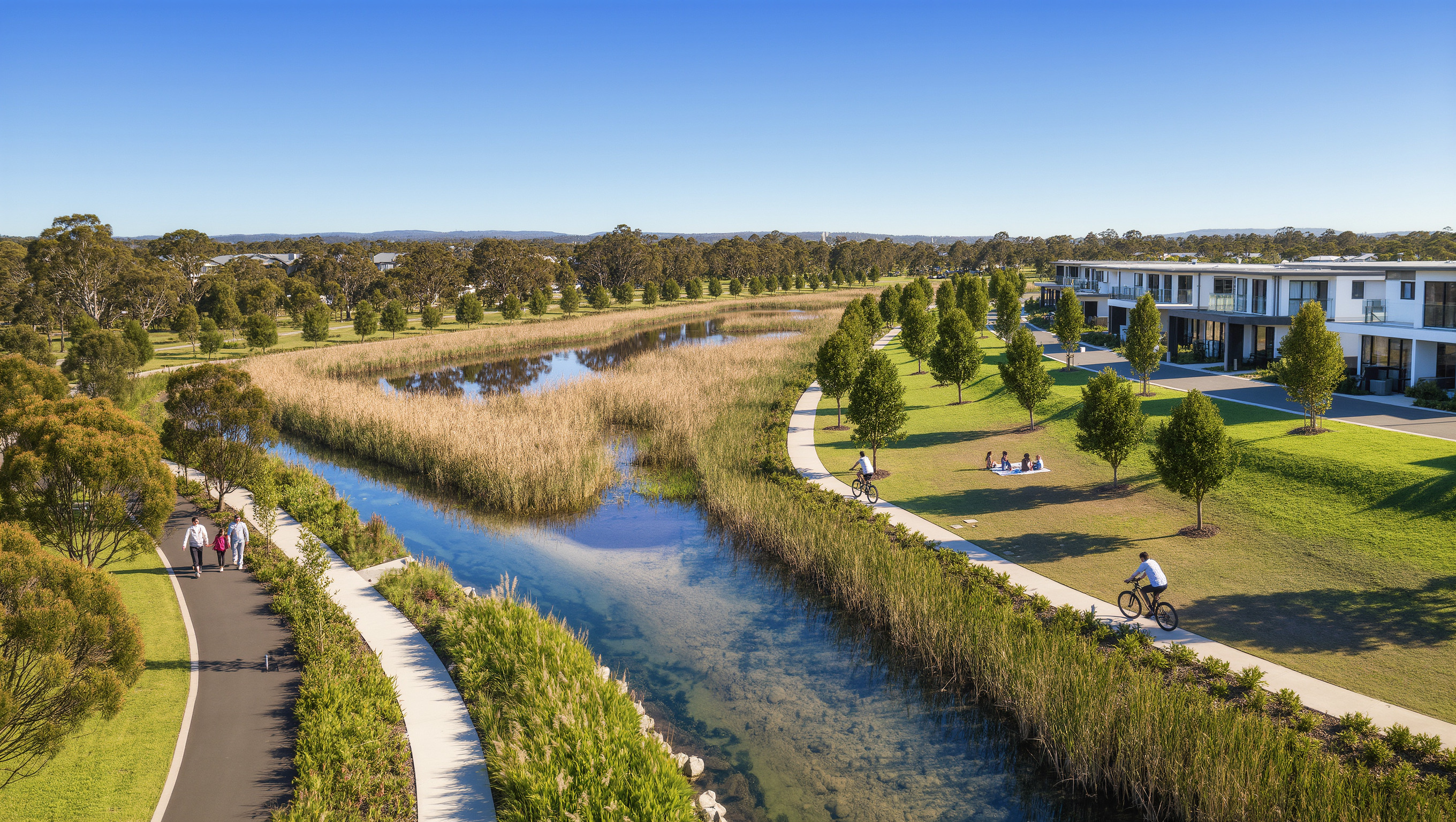Creek reserve and parklands — Melton North