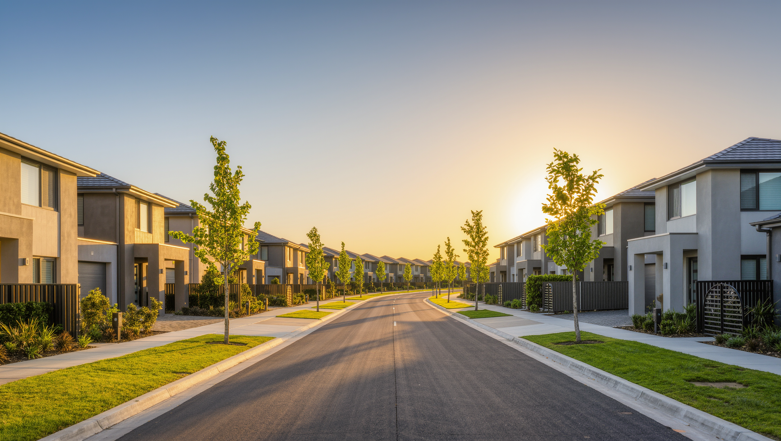 Streetscape at golden hour — Epping North