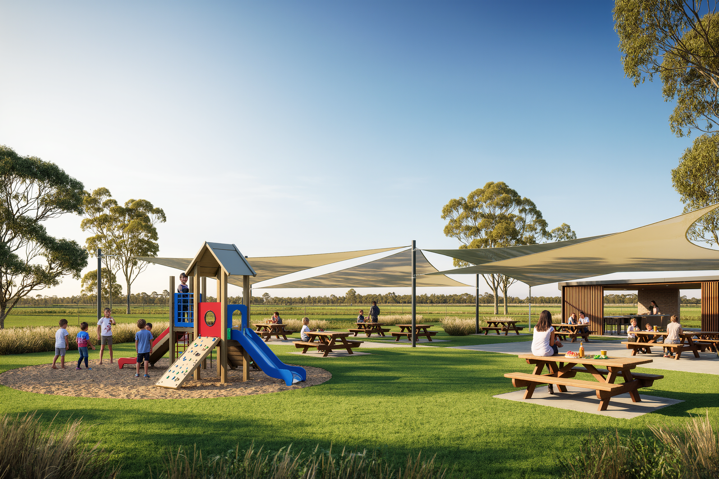 Playground scene at Lindum Vale Lindum Vale