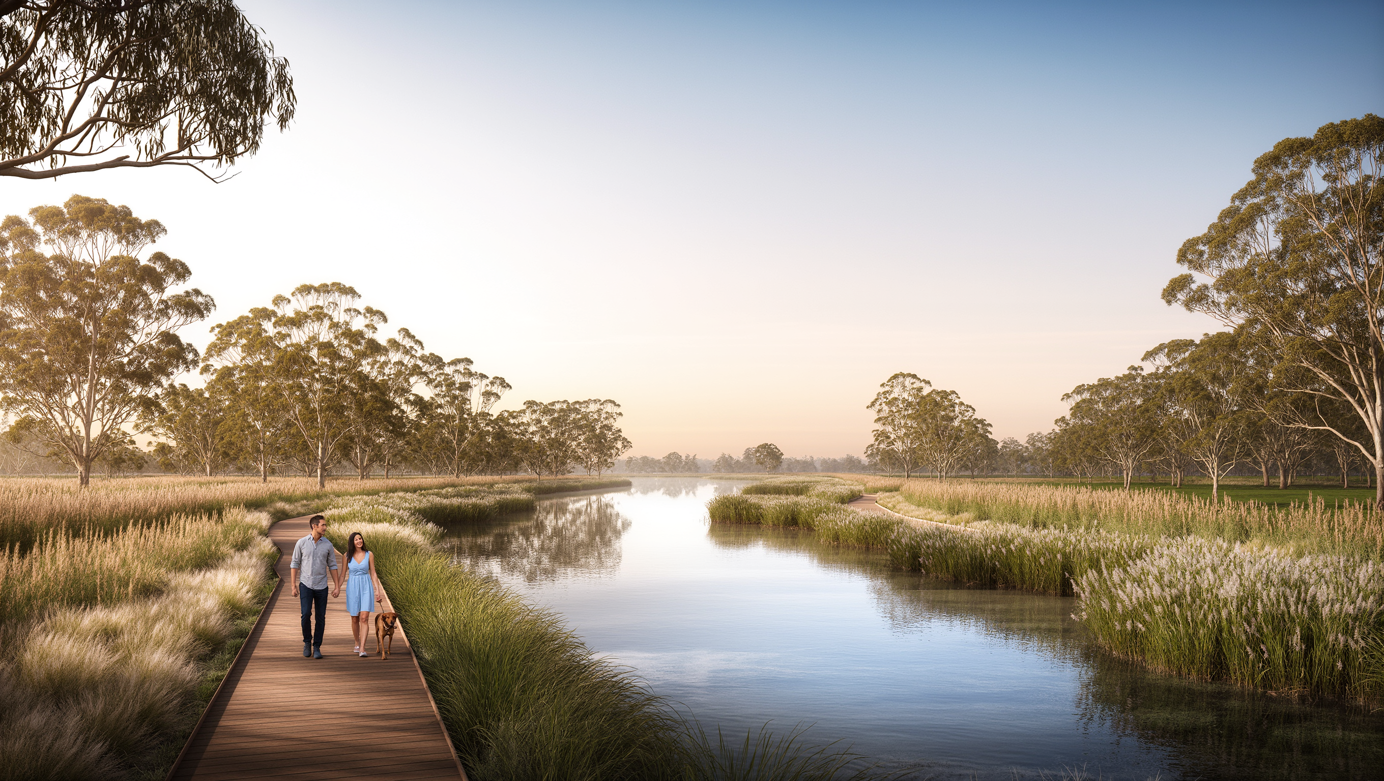 Creek and parkland corridor, Ballan Road