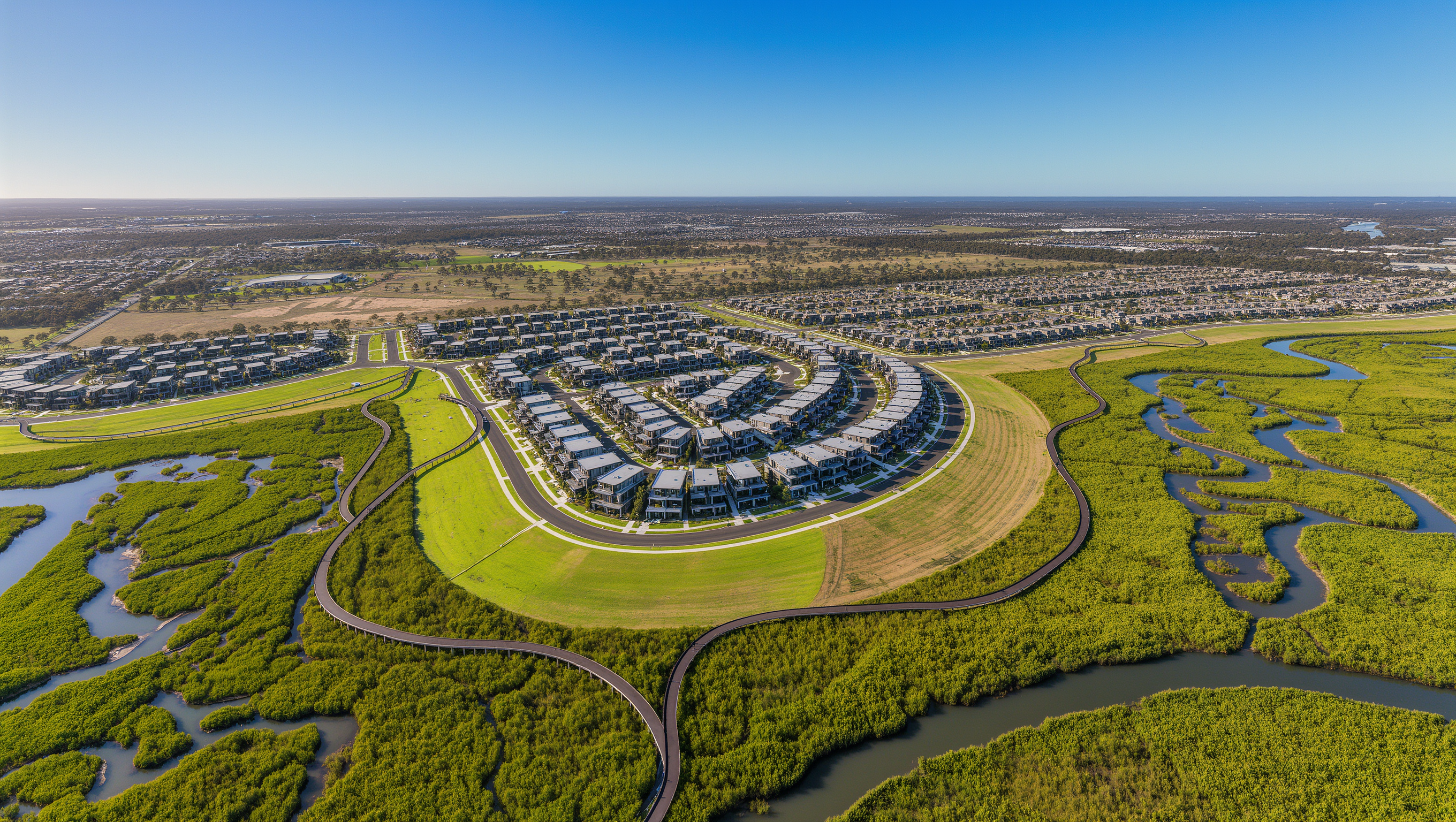 Aerial view of the precinct — Toolern Park