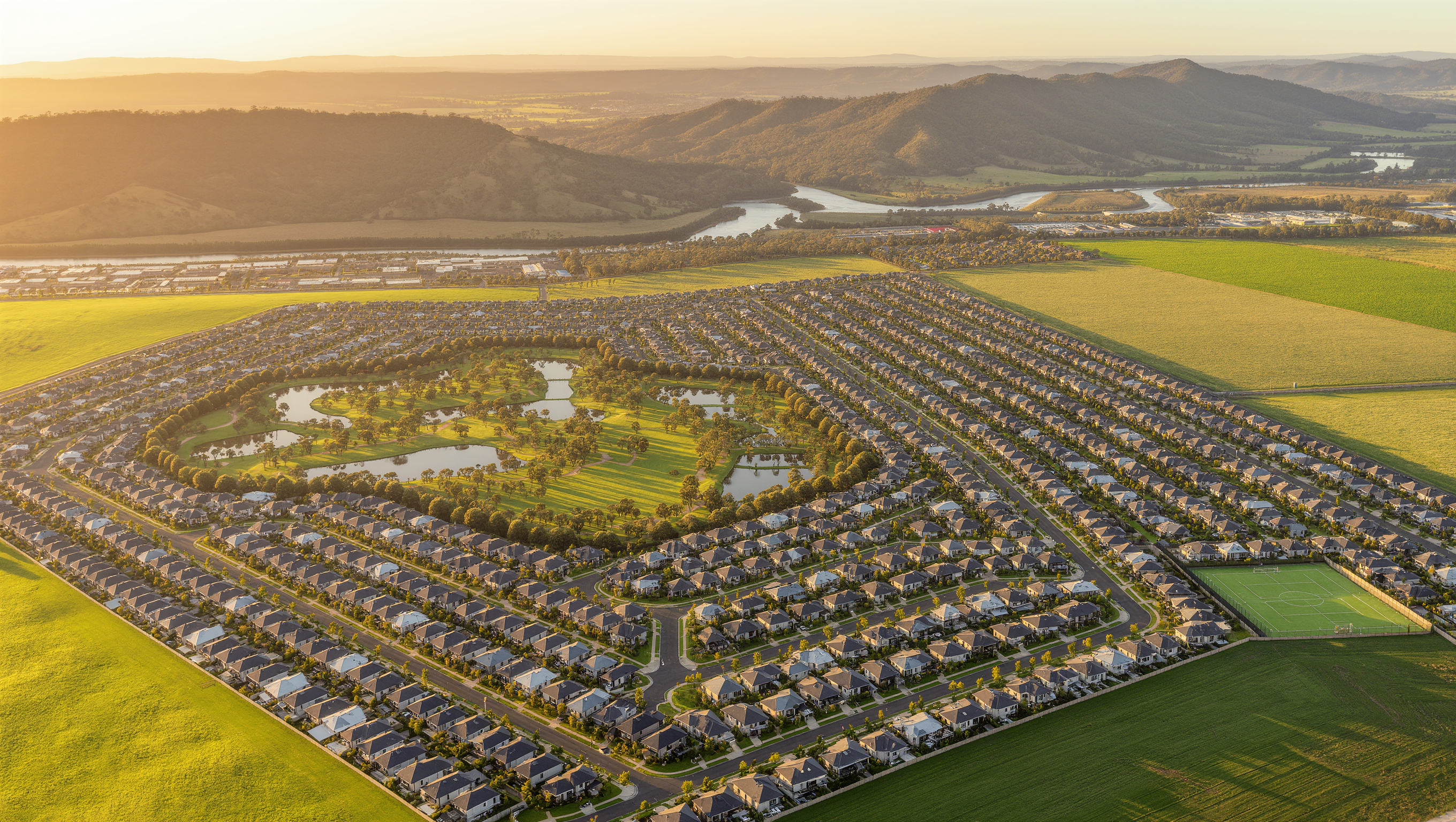 Aerial impression of Sunbury South