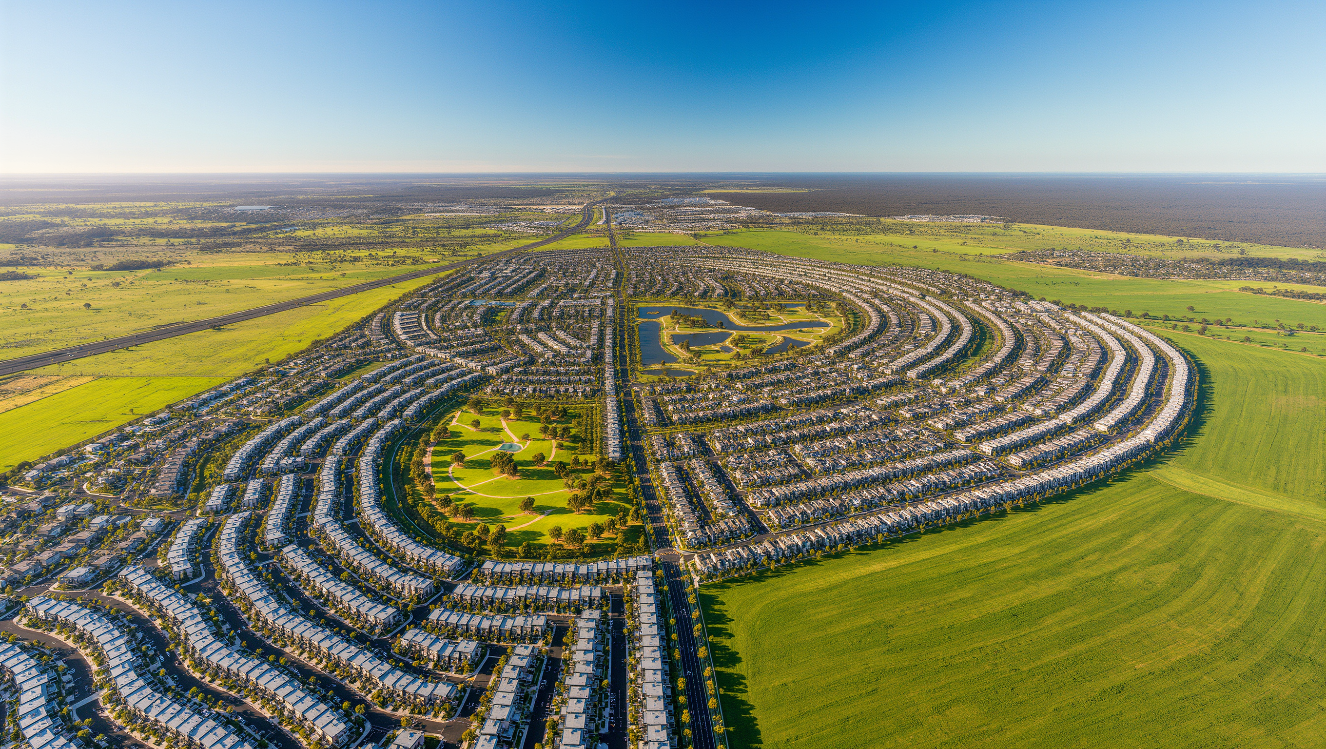 Aerial view of Melton North community