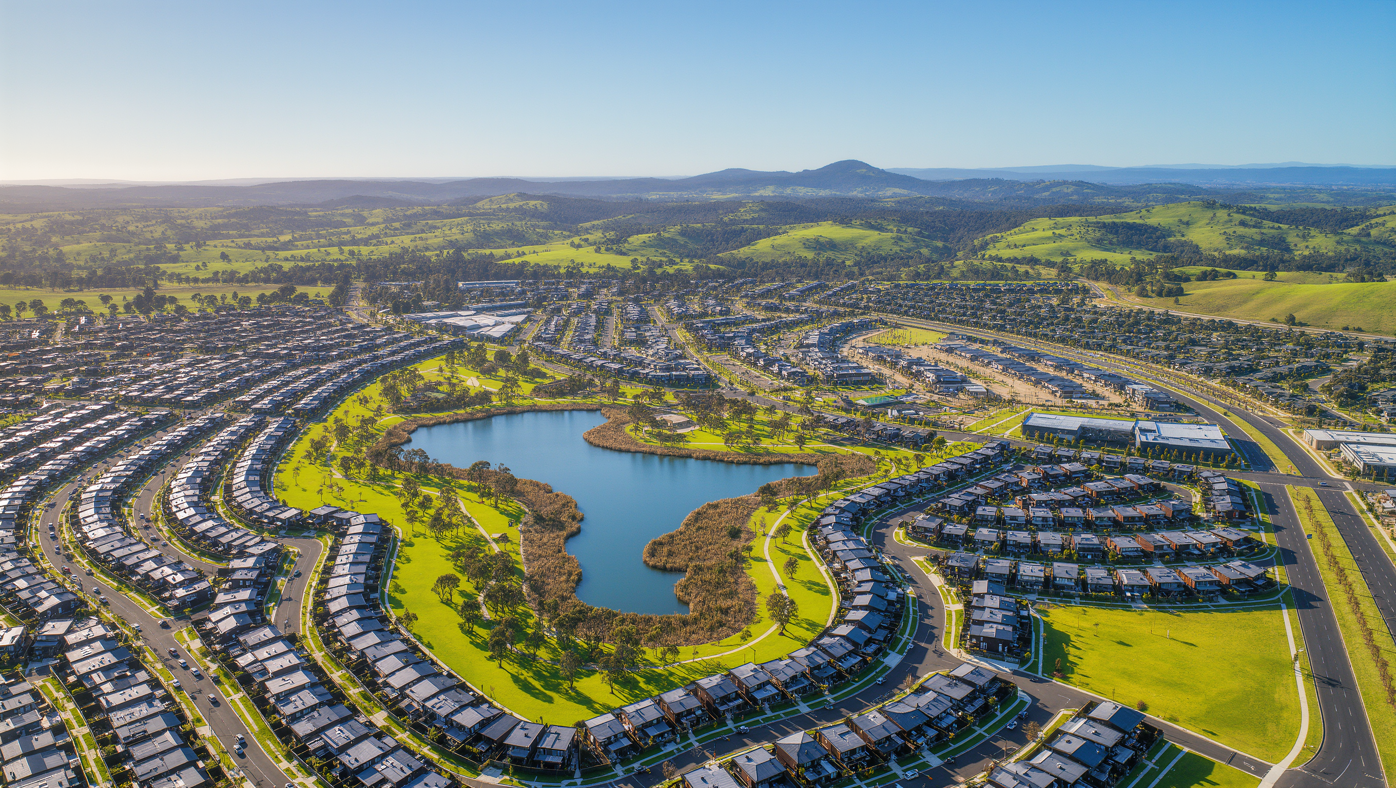 Aerial artist's impression of Minta Farm