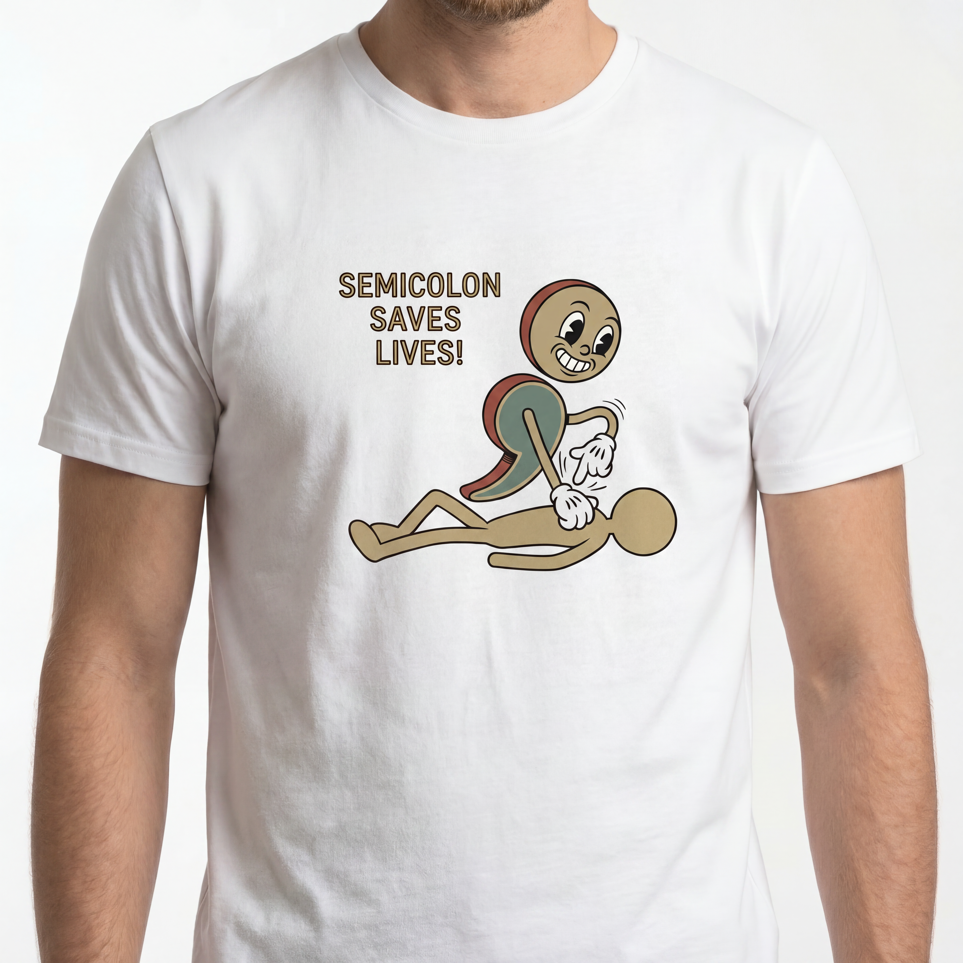 Detalhe do produto Code is Art - Semicolon Saves Lives