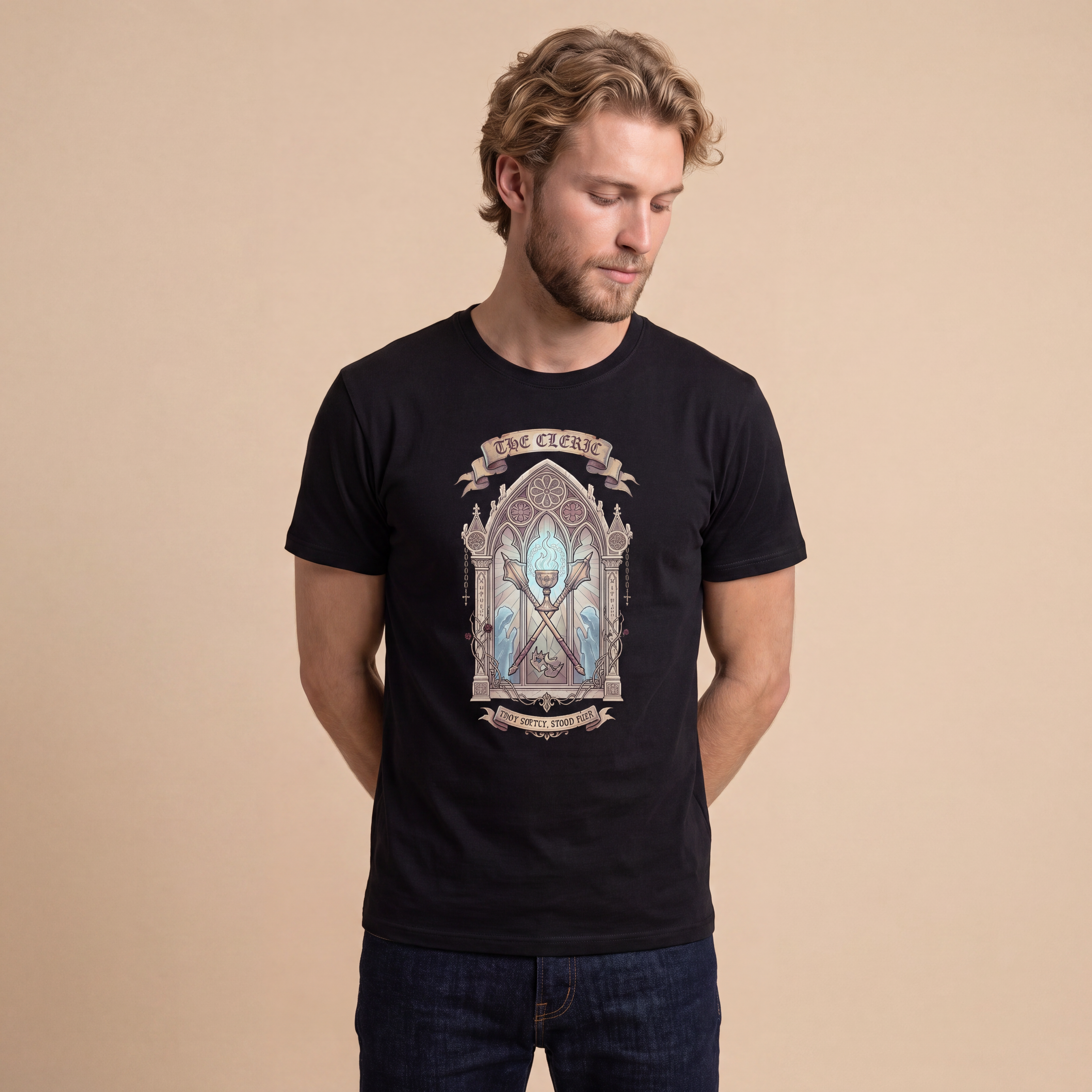 Modelo vestindo Cozy & Cursed - The Cleric