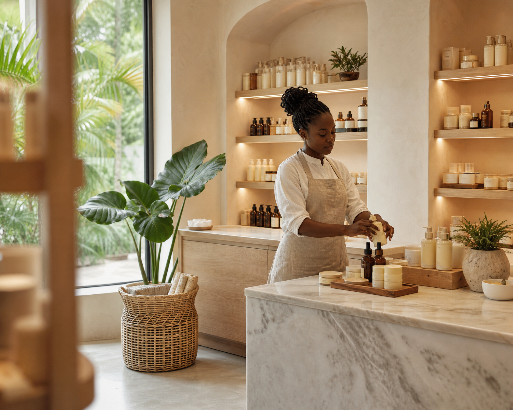 Inside the House of BKN shop in Douala