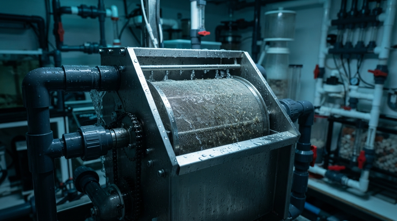 Drum and Mechanical Filtration in Large Aquarium Systems