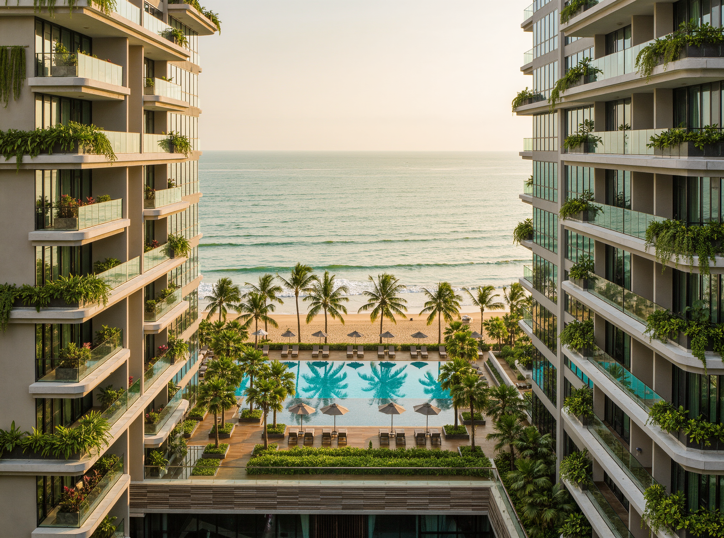 Beachfront condo development in Thailand