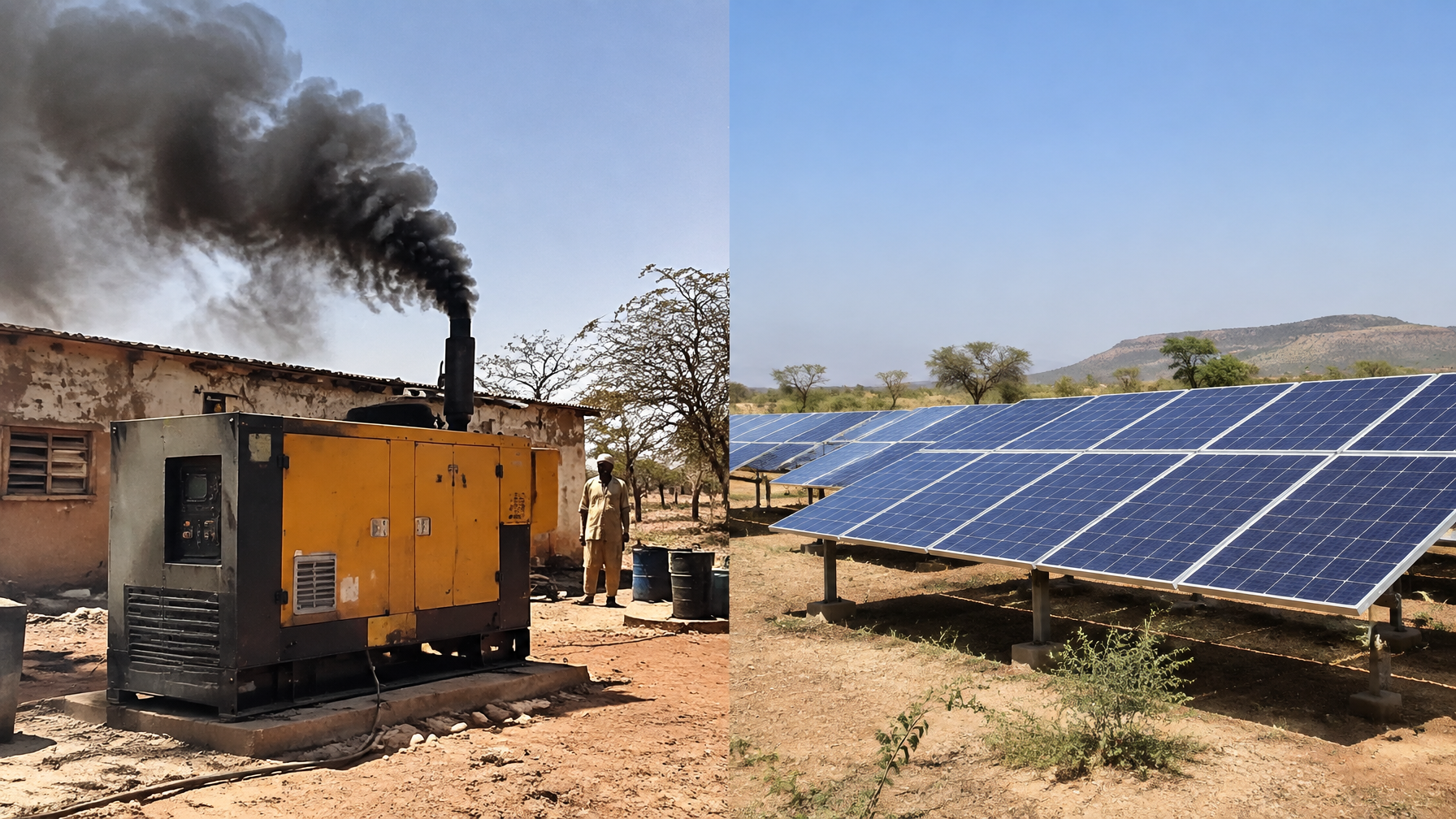 Diesel to Daylight - solar vs diesel emissions Kaduna Diesel generator vs solar panels environmental comparison Kaduna