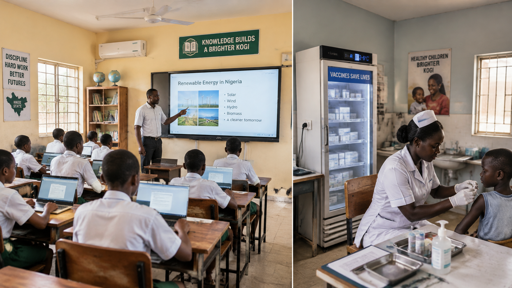 Schools and clinics Kabba power School classroom and clinic with reliable power Kabba Kogi