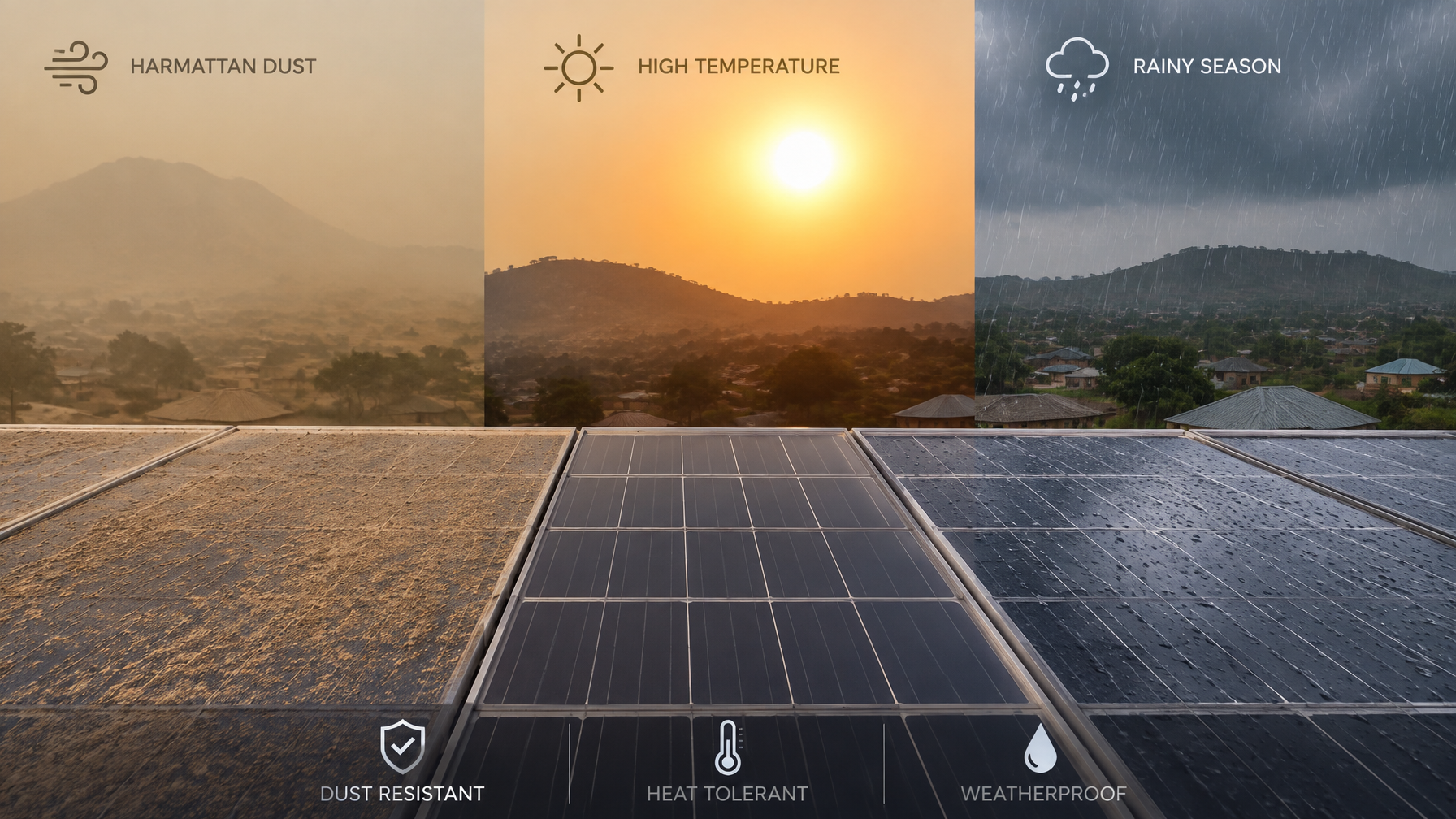 Harmattan dust heat Kogi climate solar design challenge
