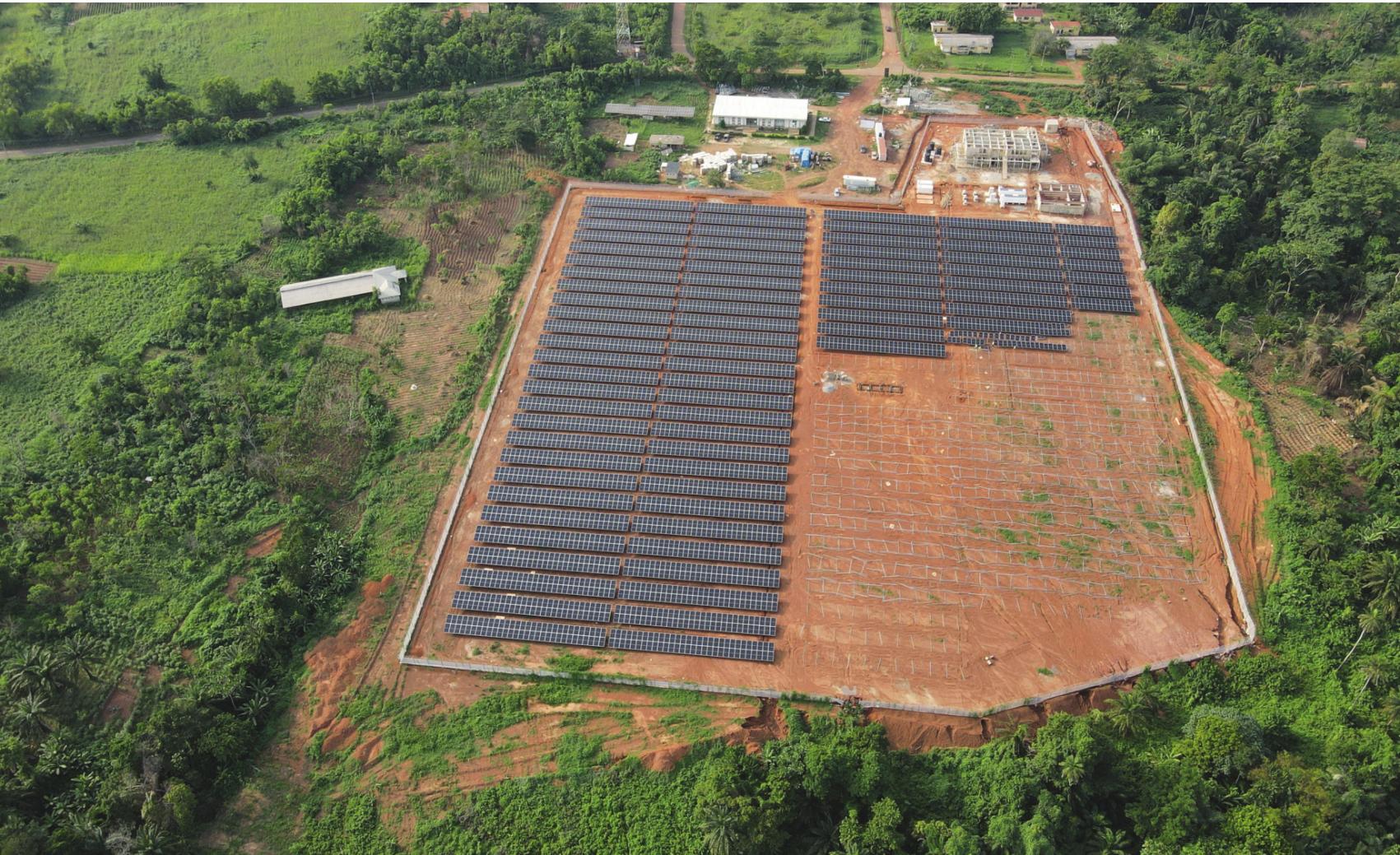 Synchronised gas-fired generation sets and control room at the 28 MW Niger State power project