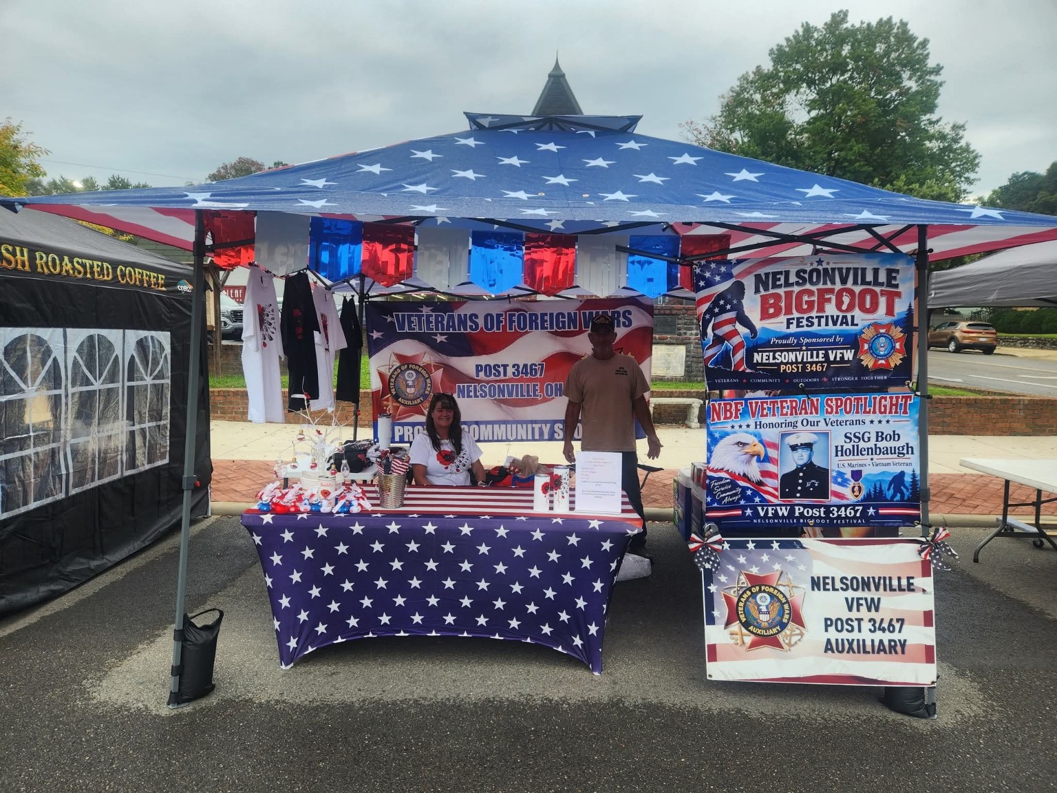 Nelsonville VFW Post 3467 festival booth