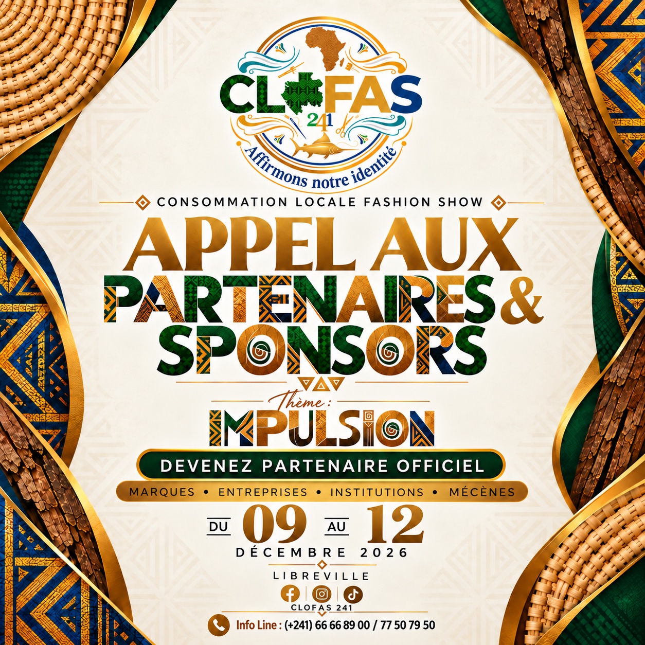 Affiche CLOFAS 241 2026 appel aux partenaires et sponsors