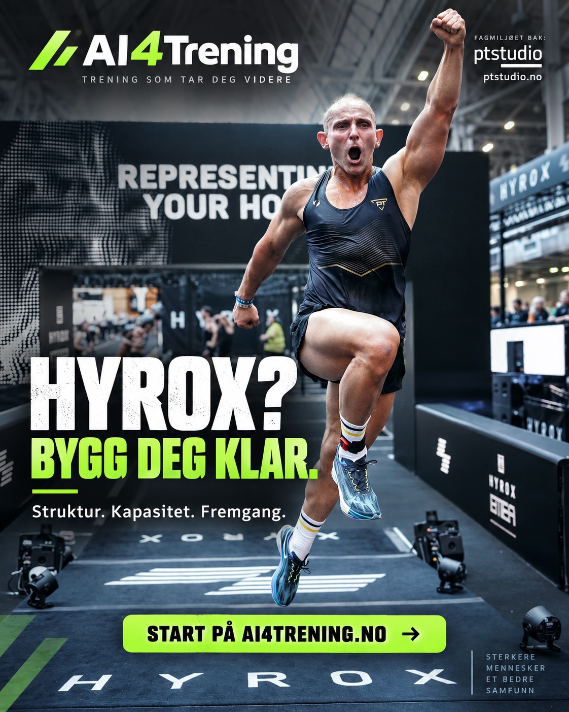 AI4Trening HYROX-plakat fra konkurranse