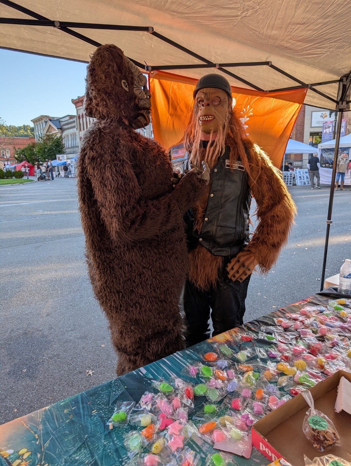 Two Bigfoot characters at NBF 2026