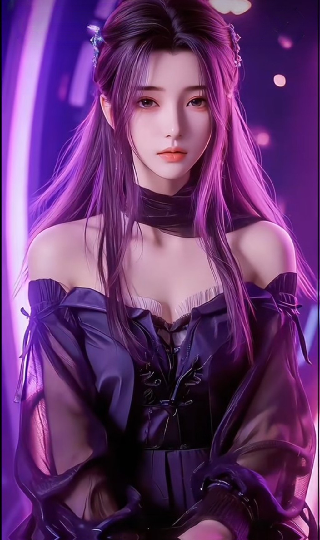 The camera slowly moves to the left, gradually appro...