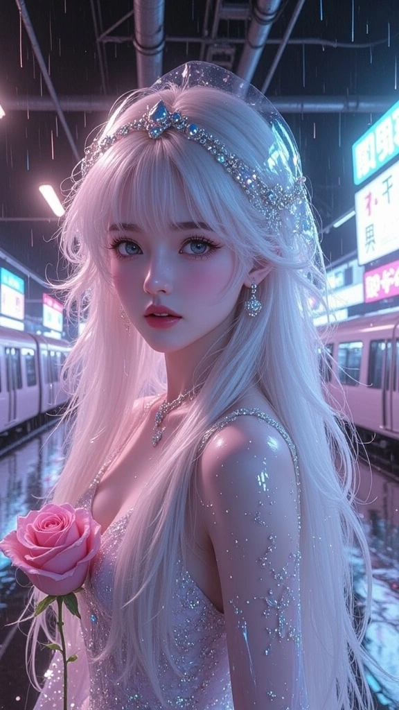 Neon Longing in the Rain