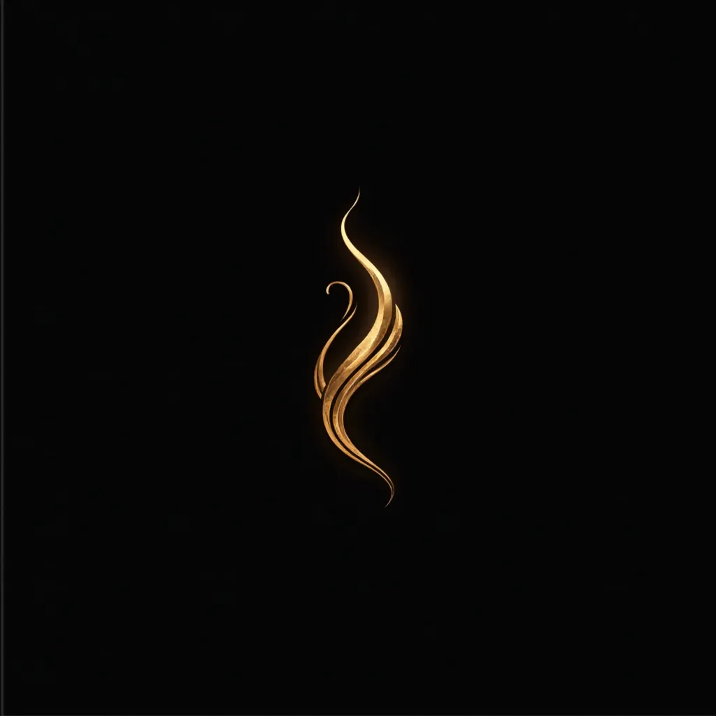 Prompt: I want logo for agarwood products in black background and golden logo, oriental style but simple