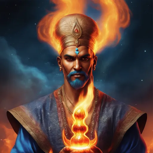 Prompt: Genie
Powerful
Realistic  
Cosmic 
God
Fire