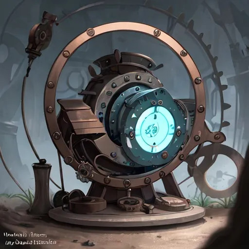 Prompt: invention artifact device mysterious machine technology 