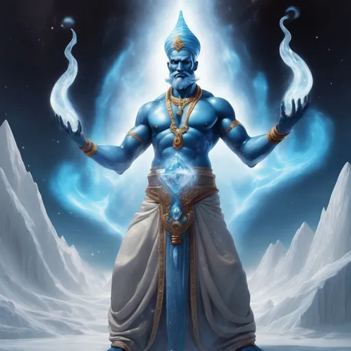 Prompt: Genie
Powerful
Realistic  
Cosmic 
God
Ice


