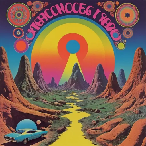 Prompt:  1968 style, Psychedelic rock, concept album  cover art