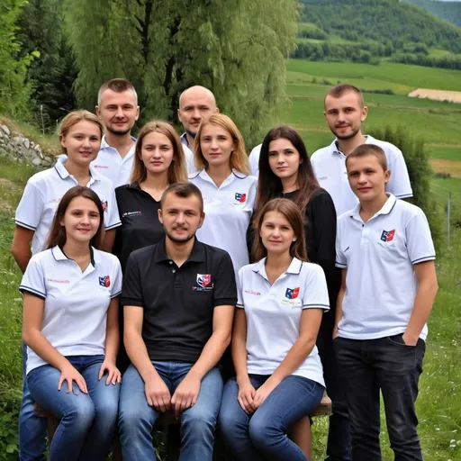 Prompt: team of foundation (NGO) based in eastern Slovakia, male and female, all very experienced and beautiful and caring