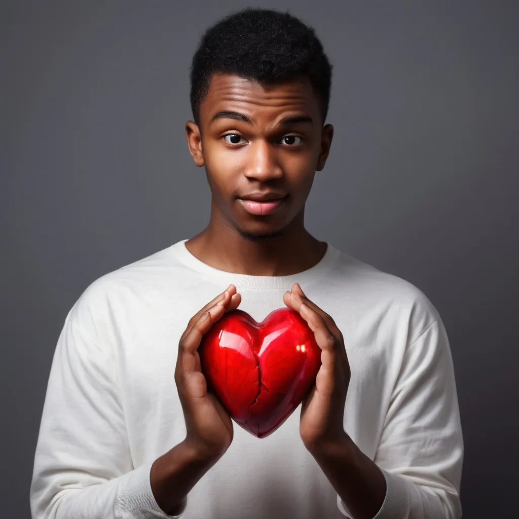 Prompt:  Lord. Blameless heart.giving you heart to God. details in the heart. young man giving his realistic heart to God. 