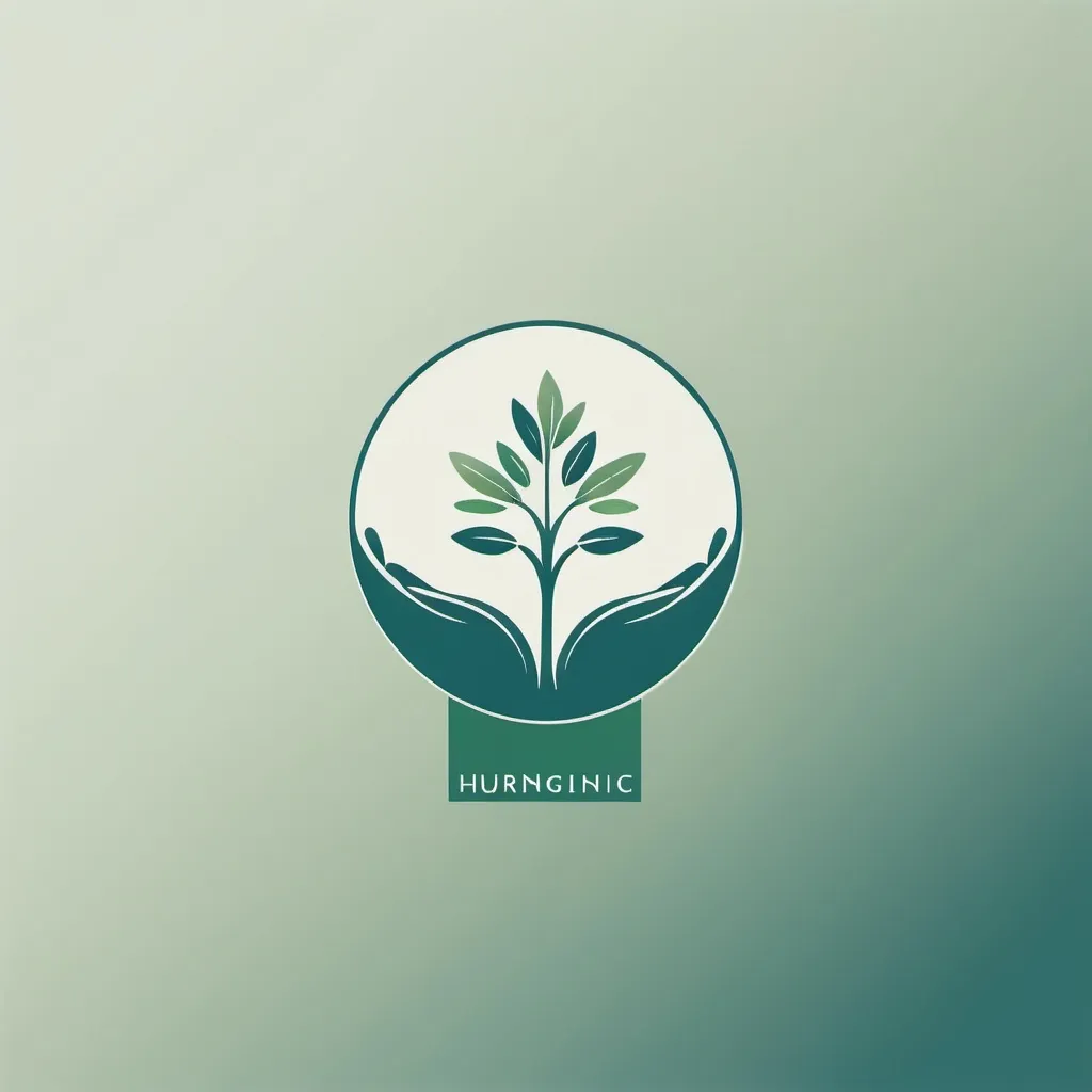 Prompt: health, balance, work, green, blue, logo, simple, clear, nature, human،Muslim 