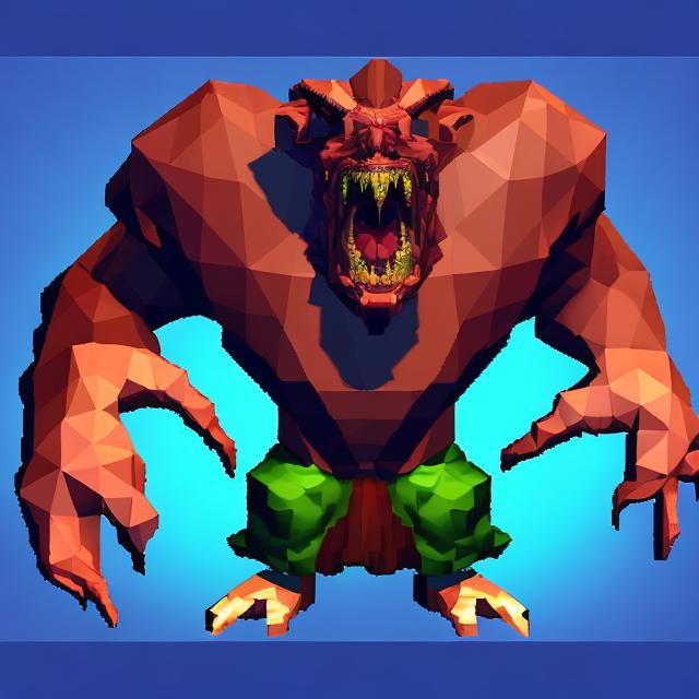 Prompt: Distorted 1993 ctr monitor old cgi low poly ps1 game graphic with glitches and pixel bugs displaying a goblin like vampire creature with white and long big fangs flying in your house hallway holding a spear 