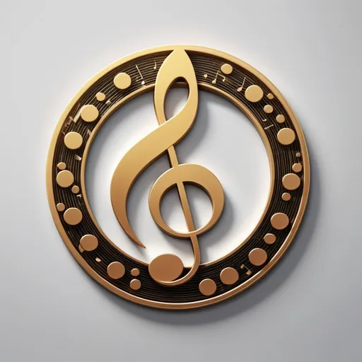 Prompt: Logo for Lyric coin worth abstract music note