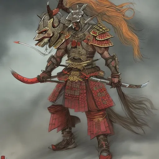 Prompt: A mythical samurai 