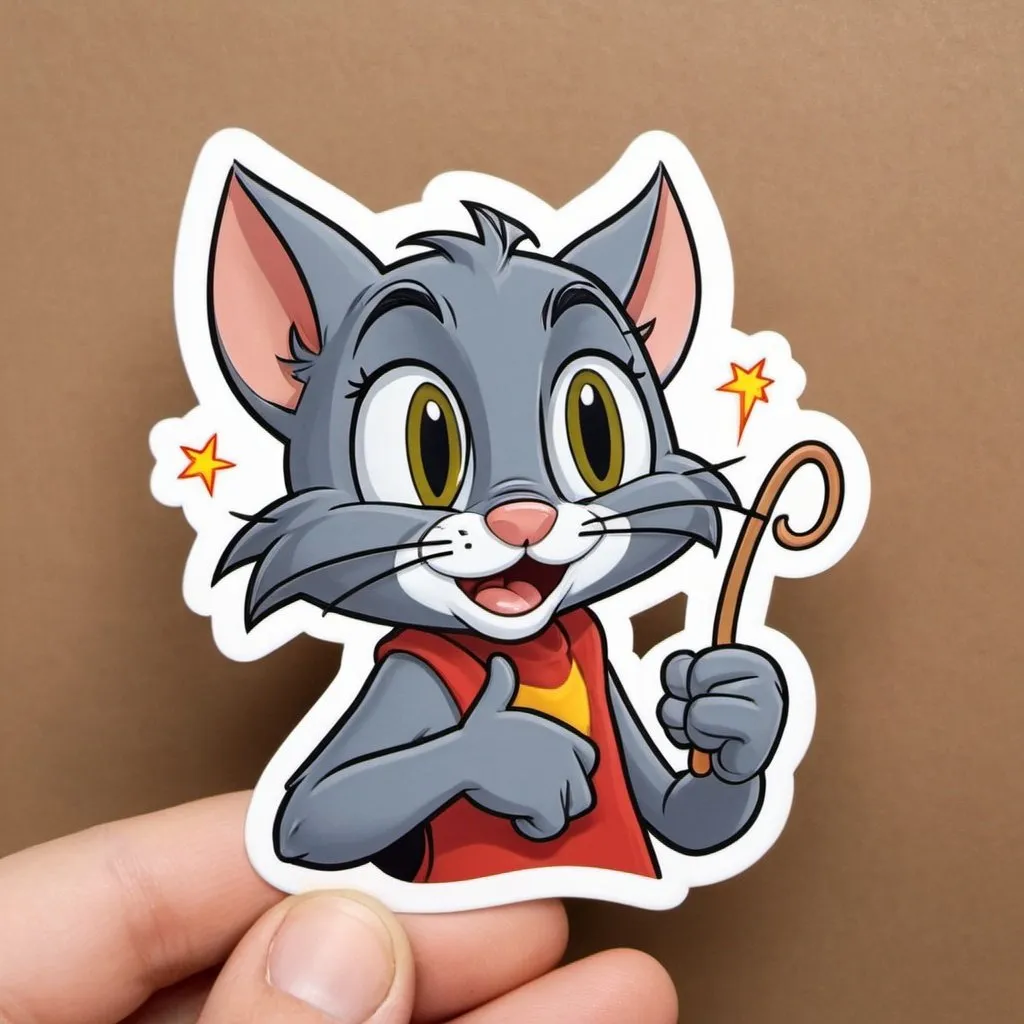 Prompt: tom and jerry stickers