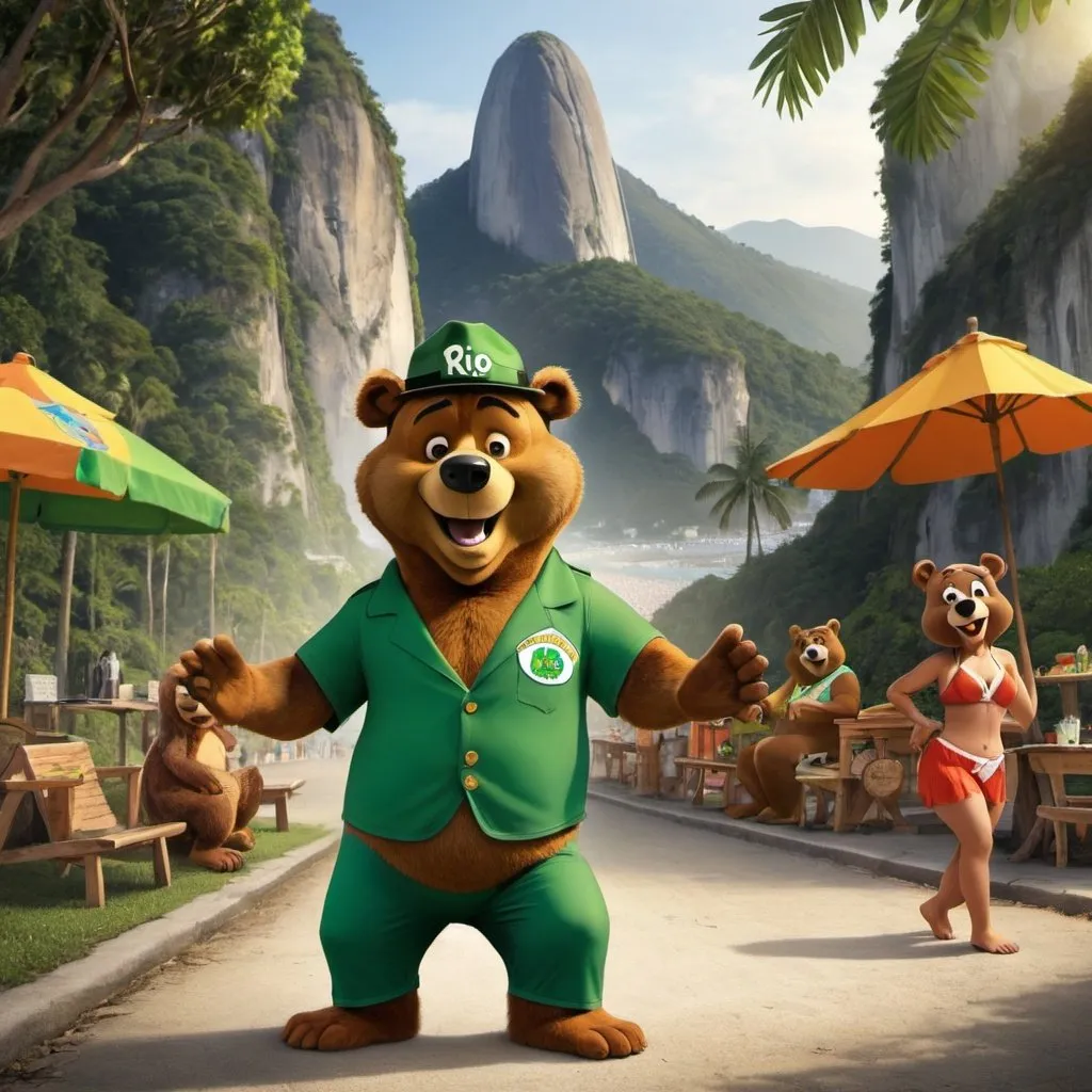 Prompt: add more of rio, yogi bear