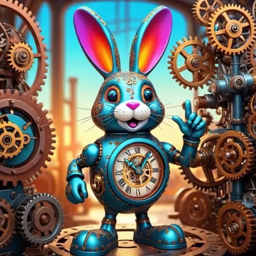 Prompt: A clockwork energizer bunny