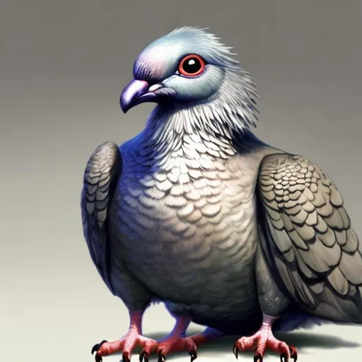 Prompt: realistic illustrated pigeon rat gryphon hybrid 
