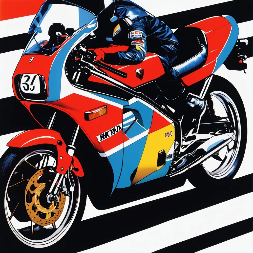 Prompt: Japanese 80s Art honda