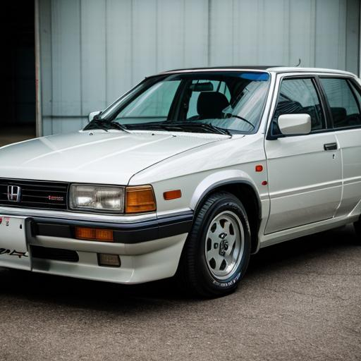 Prompt: Japanese 80s Art Honda dream cars