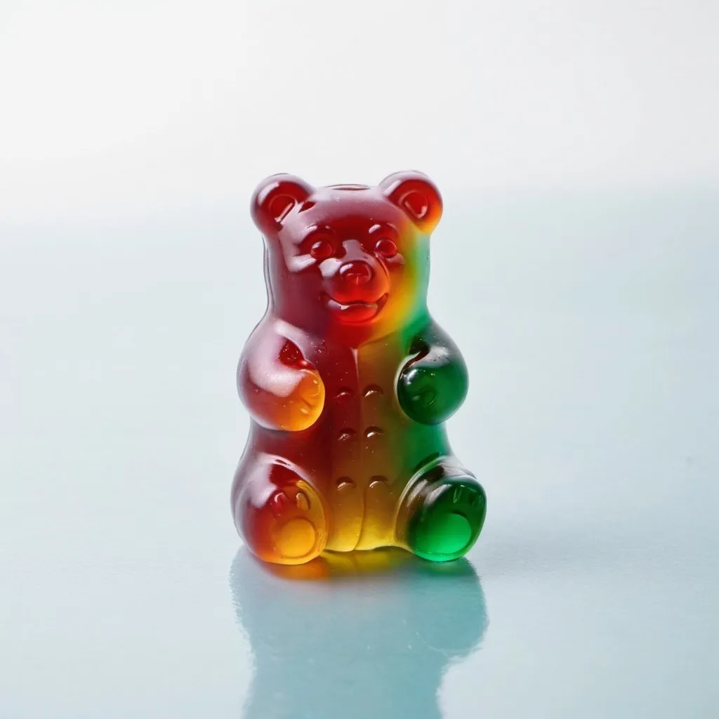 Prompt: an chill gummy bear