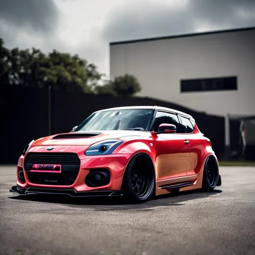 Prompt: susuki swift widebody kit in matt 