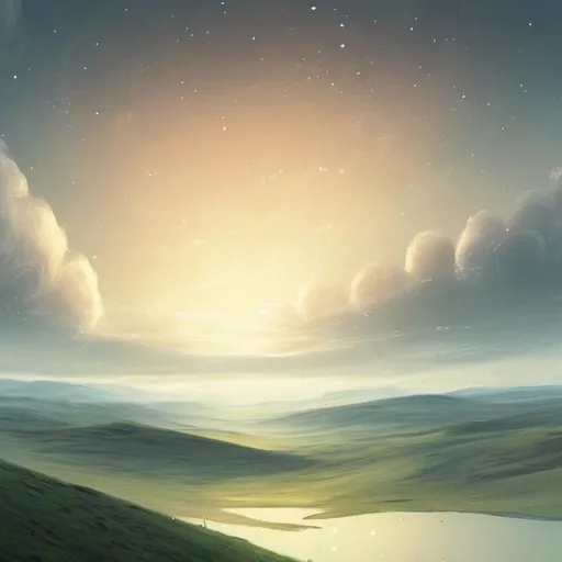 Prompt: Soothing image 16:9 that is uplifting, warm, make poeple who are sad more hopeful. no words, just image, 
but realistic, create landscape format, mor erealistic, havae less clouds, somewhat not so lonely, have a humnness to it
it is for a psychology website
so that clients feel attraqcted to go to therapy there



