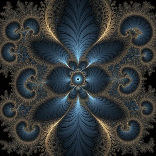 Prompt: A fractal design based on the Mandelbrot set