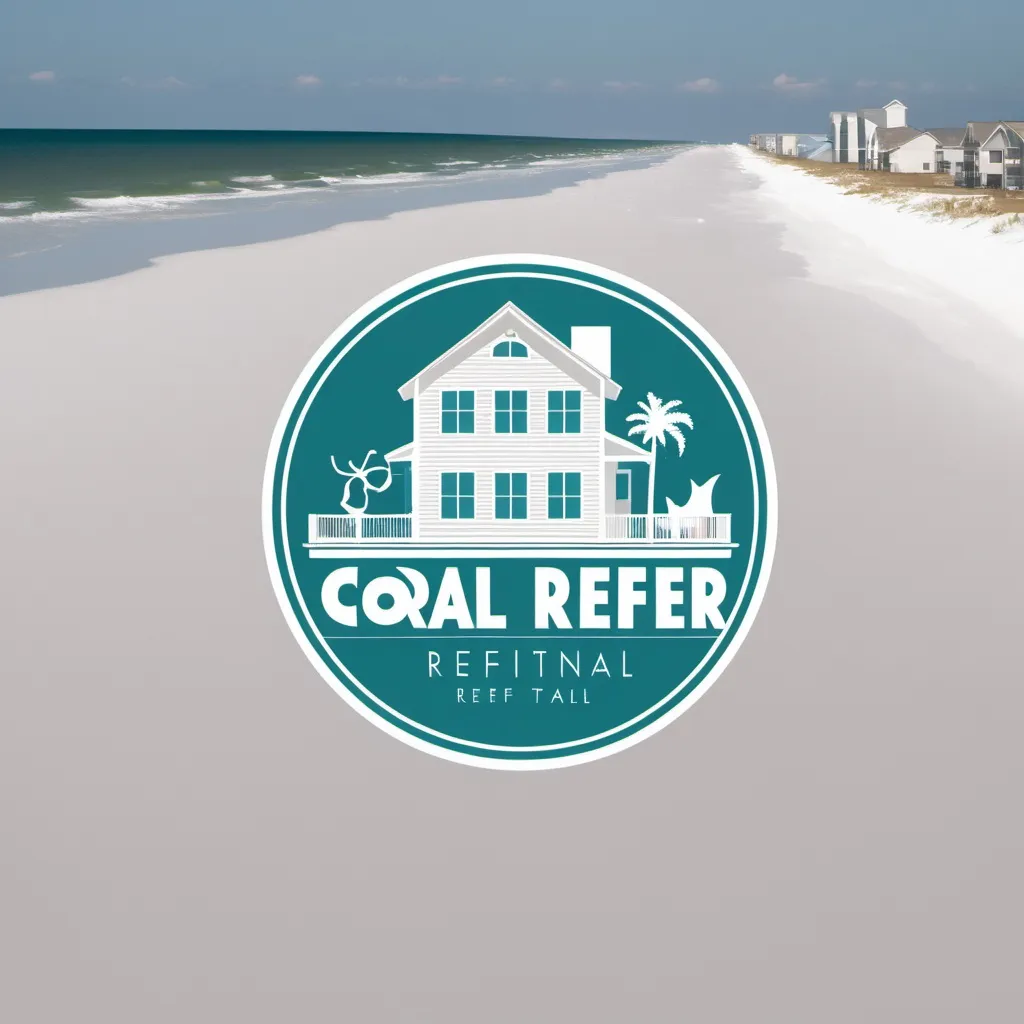 Prompt: Create a logo for a short-term. Vacation rental in Gulf shores, Alabama called the coral reefer.