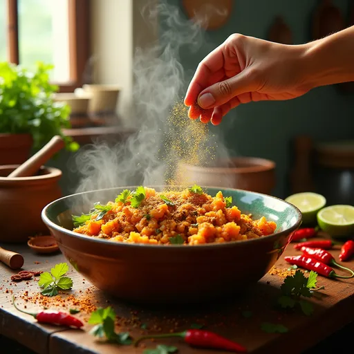 Prompt: Depict masala Bing added to the pen with the sprinkle of spice style dynamic and flavourful