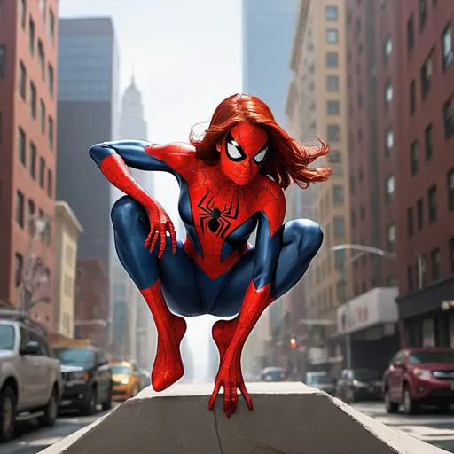 Prompt: If Mary Jane were Spider-Man (Woman) instead of Peter.